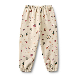 Брюки повседневные Wheat "Cass Offwhite Holiday", новогодние игрушки